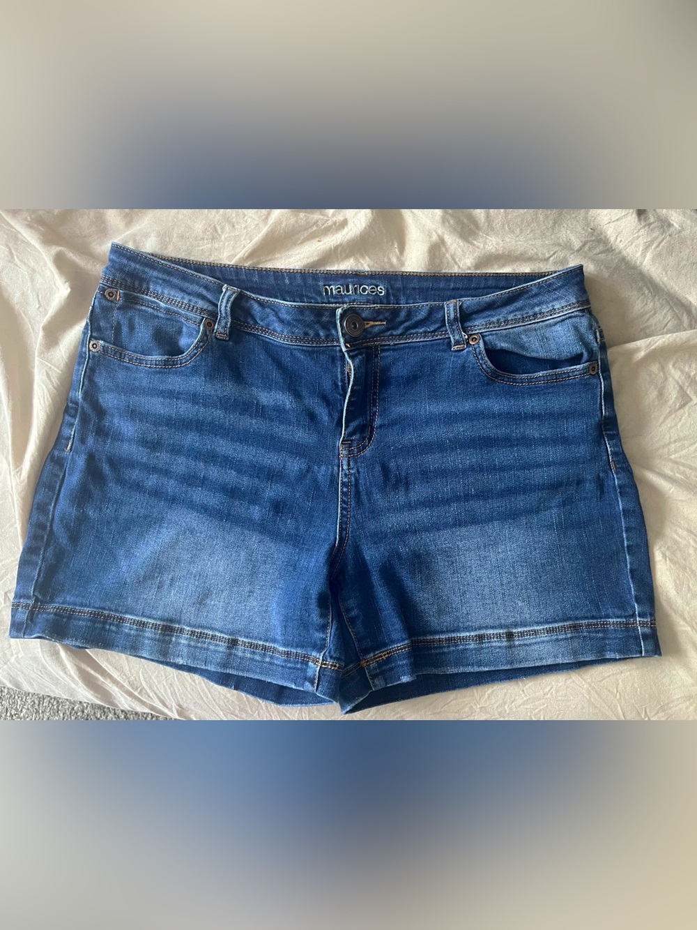 Maurices Dark Blue Denim Jean Shorts